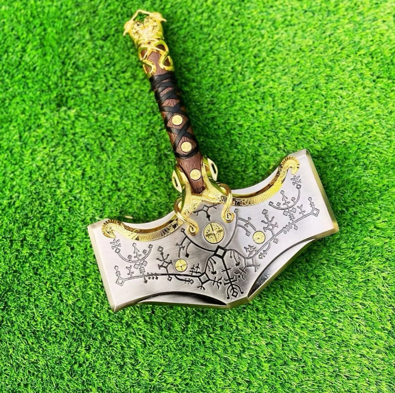 Viking Hammer God Of War Mjolnir Replica Hammer With Wood Box