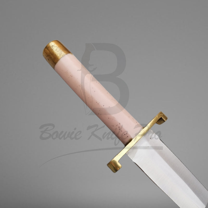 Dagger Knife Stainless Steel Blade Rasin Handle Brass Guard And Pommel With Knife Sheath VK-210