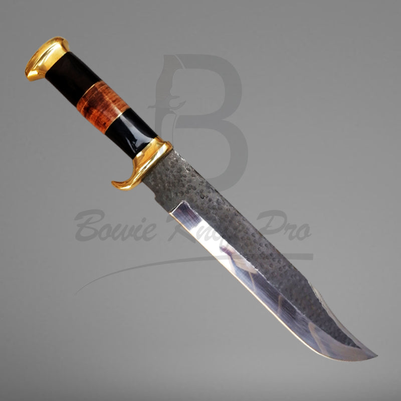 Bowie Knife Pro Crocodile Dundee Knife Style Hunting Knife High Carbon Steel Blade Brass Guard And Pommel With Knife Sheath VK-202