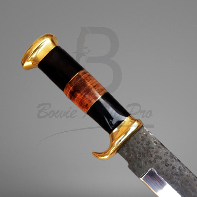 Bowie Knife Pro Crocodile Dundee Knife Style Hunting Knife High Carbon Steel Blade Brass Guard And Pommel With Knife Sheath VK-202