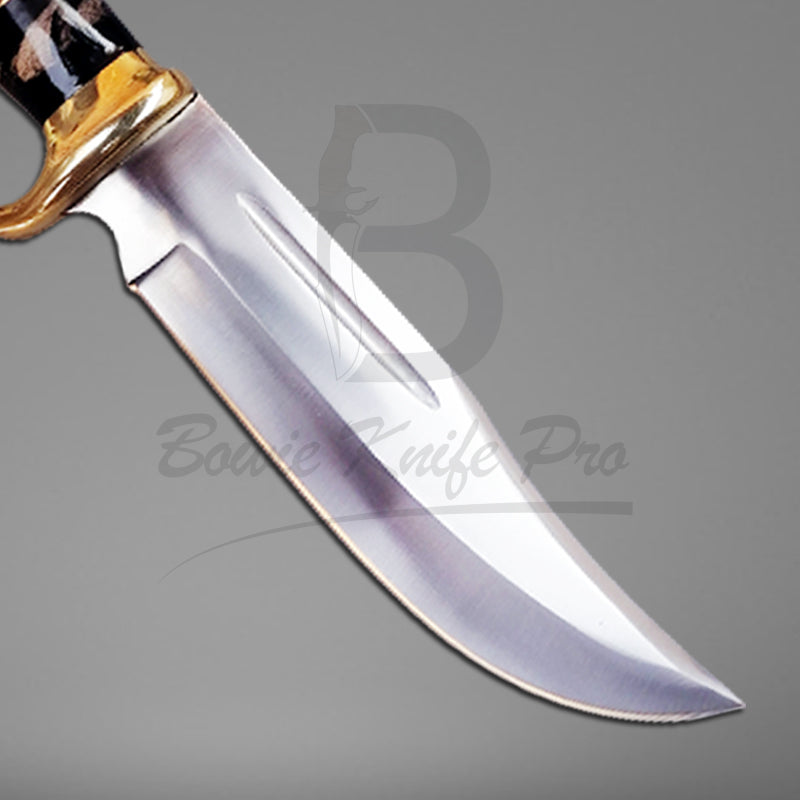 Crocodile Dundee Knife | Hunting Knife | Brass Guard And Pommel Stainless Steel Blade With Knife Sheath VK-201