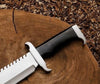 Handmade Stainless Steel Bowie Knife Bull Horn Handle Sharped Edge With Knife Sheath