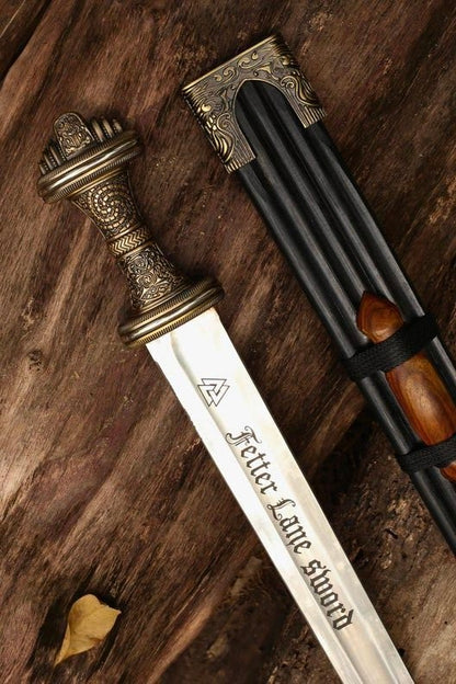 Custom Handmade Replica Fetter Lane Sword With Scabbard