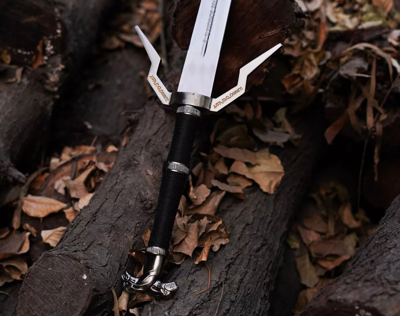 Custom Handmade Witcher Sword Stainless Steel Blade Sharp Edge With Scabbard