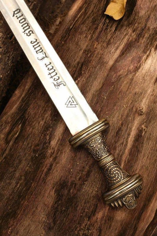 Custom Handmade Replica Fetter Lane Sword With Scabbard
