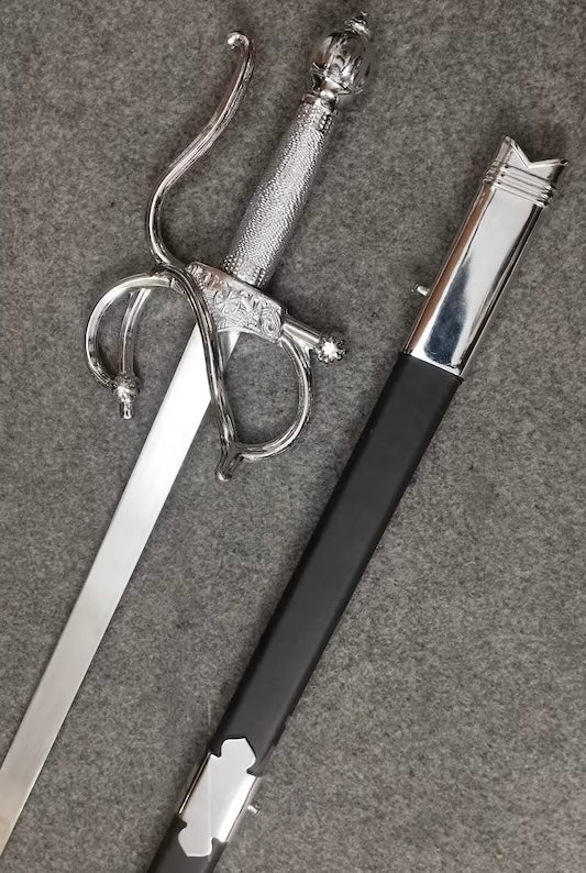 Custom Handmade Zorro Rapier Sword Raplica Stainless Steel Blade With Scabbard