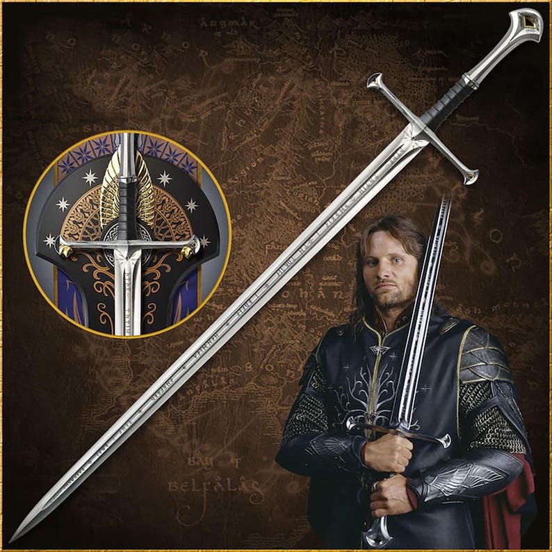 ANDURIL NARSIL Sword - Battle Ready Sword - LOTR Sword - King Aragorn Sword With Scabbard