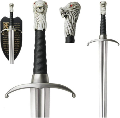 Custom Handmade Longclaw Replica Sword With Leather Sheath And Wall Mount