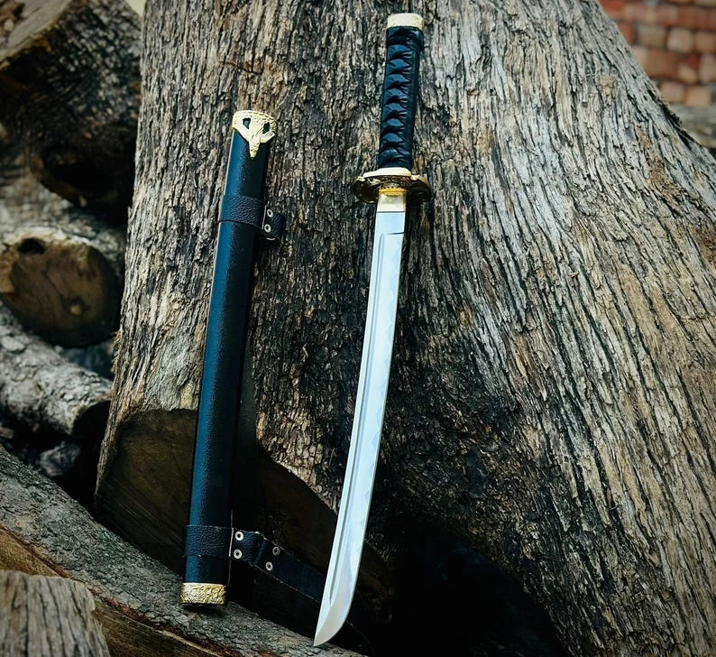 Custom Katana Sword Stainless Steel Blade Sharp Edge With Scabbard