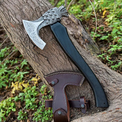 Handmade High Carbon Steel Viking Axe Wood Handle