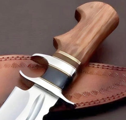 Premium Sub-Hilt Hunting Bowie Knife With Pure Leather Sheath