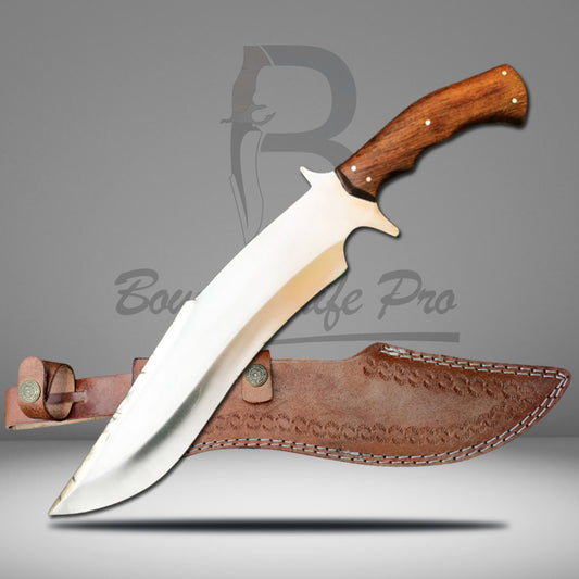 Custom Hunting Bowie Knife 440c Steel Blade Sharped Edge Full Tang Wood Handle With Knife Sheath VK-221