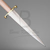 Dagger Knife Stainless Steel Blade Rasin Handle Brass Guard And Pommel With Knife Sheath VK-210