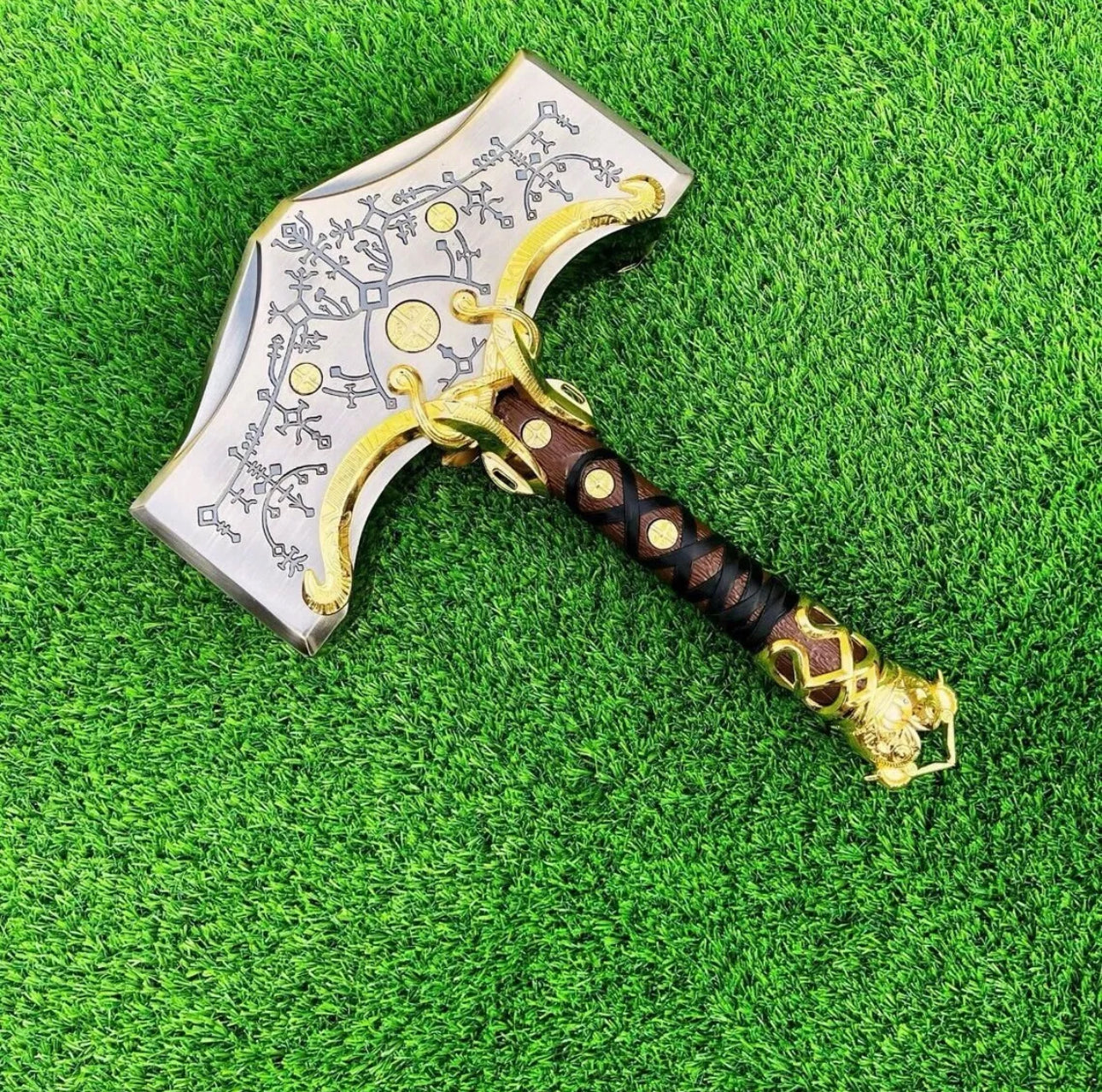 Viking Hammer God Of War Mjolnir Replica Hammer With Wood Box
