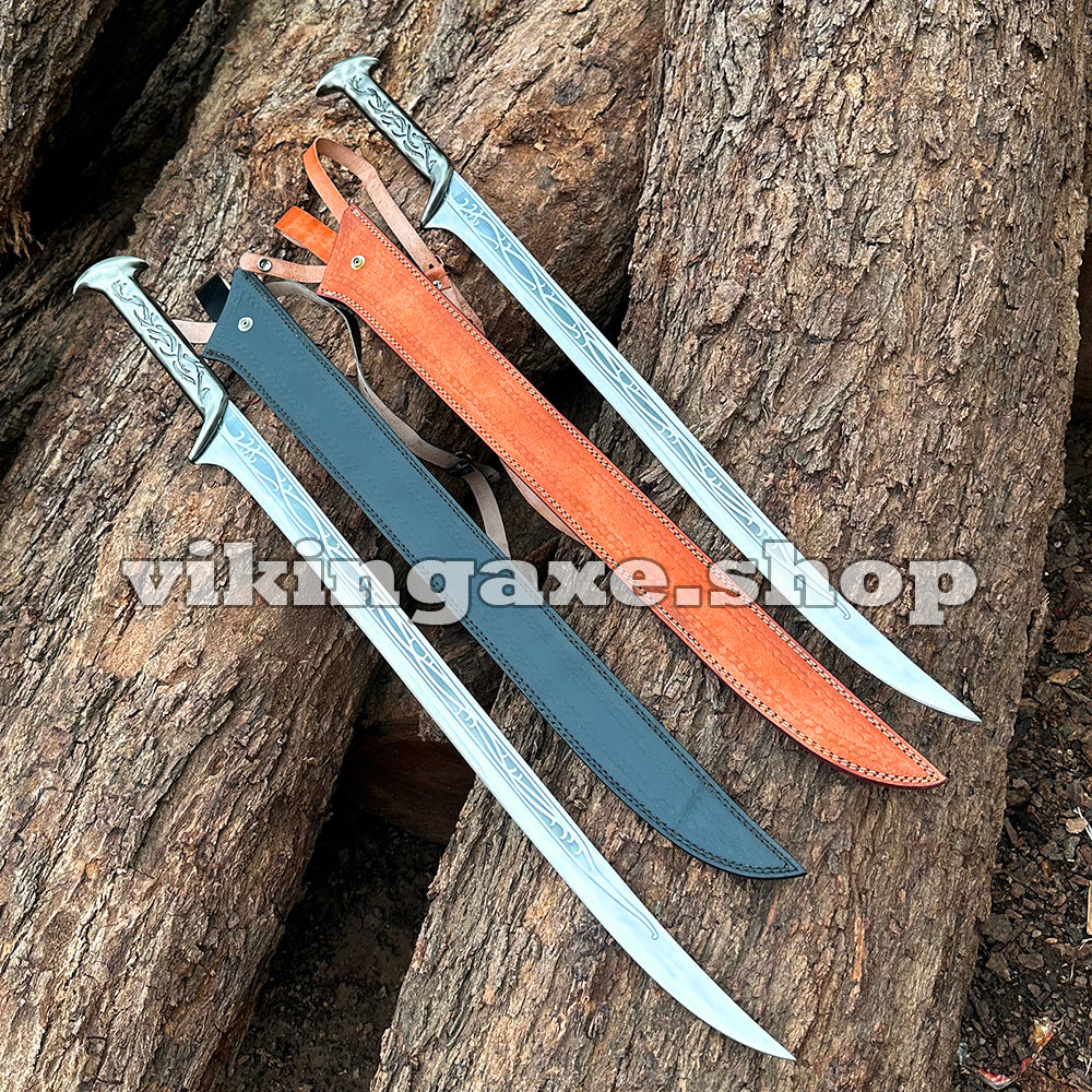 Pair Of Elven King Sword | Thranduil's Sword (The Hobbit) With Leather Sheath