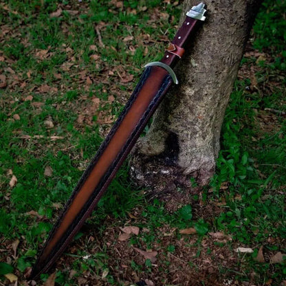 Custom Sword High Carbon Steel Viking Sword Rose Wood Handle With Sheath