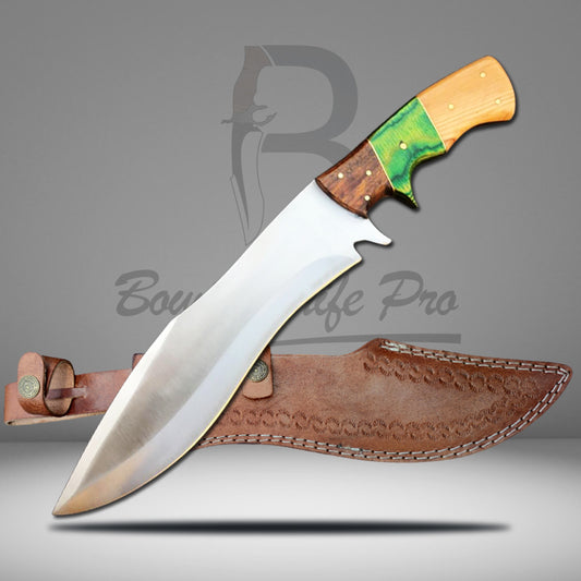 Hunting Knife Stainless Steel Blade Full Tang Mixed Wood Handle With Knife Sheath VK-220