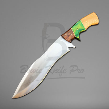 Hunting Knife Stainless Steel Blade Full Tang Mixed Wood Handle With Knife Sheath VK-220