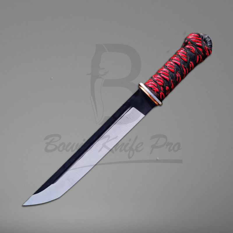 Custom Handmade Hunting Knife Full Tang High Carbon Steel Blade Wrap Paracord Handle With Knife Sheath VK-225