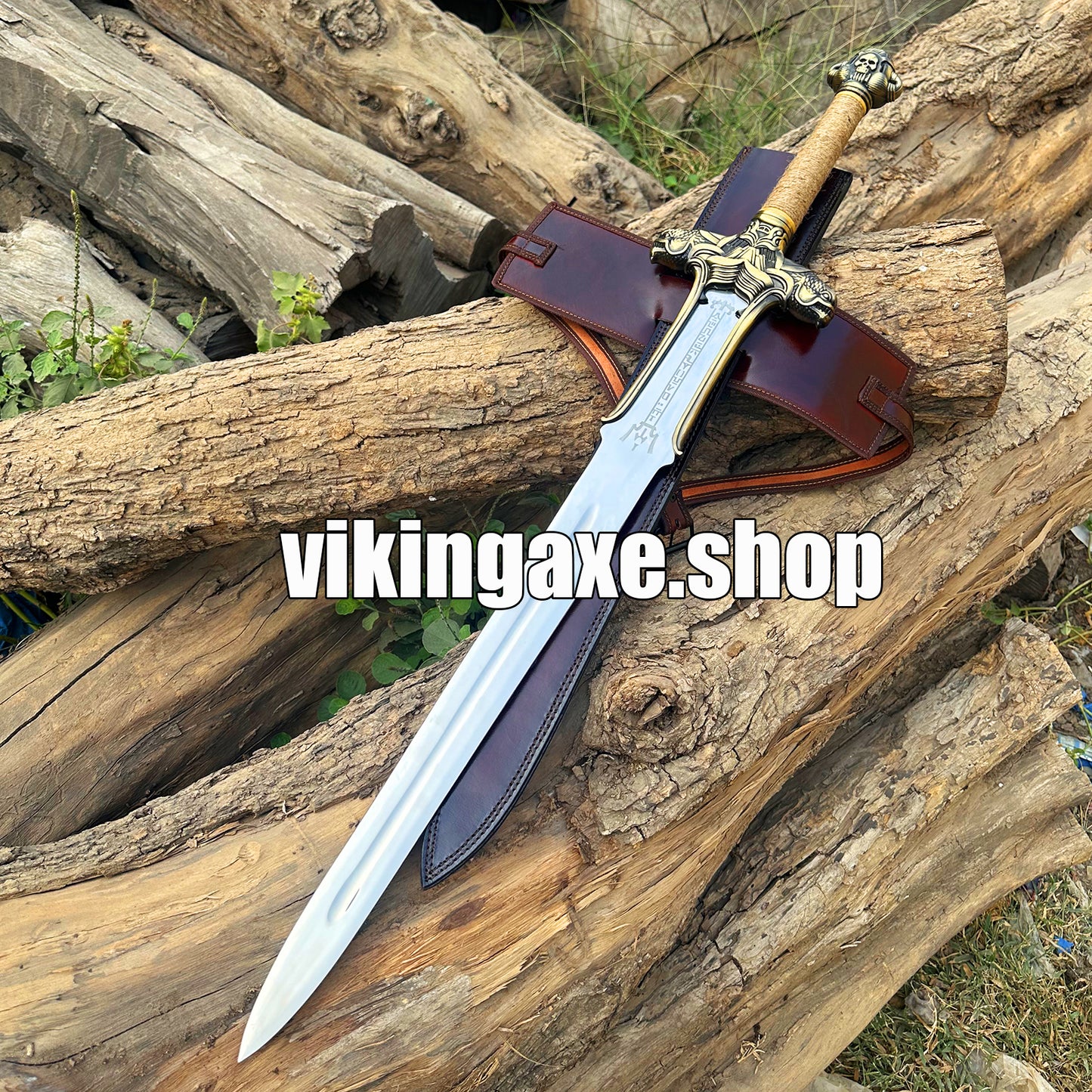 Conan Atlantean Sword - The Barbarian Replica Sword With Leather Sheath