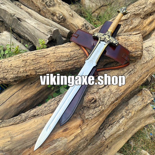 Conan Atlantean Sword - The Barbarian Replica Sword With Leather Sheath