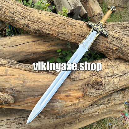 Conan Atlantean Sword - The Barbarian Replica Sword With Leather Sheath