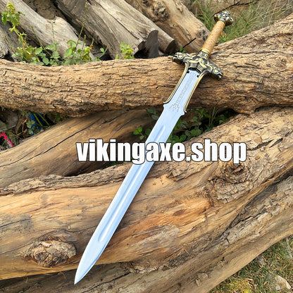 Conan Atlantean Sword - The Barbarian Replica Sword With Leather Sheath