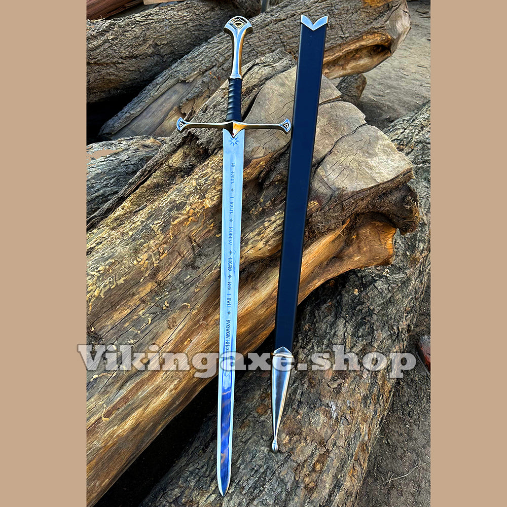 ANDURIL NARSIL Sword - Battle Ready Sword - LOTR Sword - King Aragorn Sword With Scabbard
