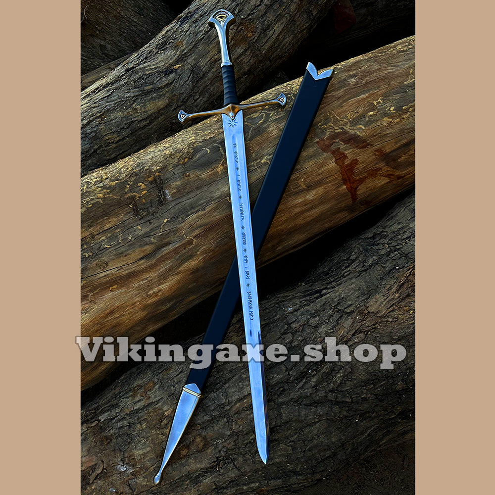 ANDURIL NARSIL Sword - Battle Ready Sword - LOTR Sword - King Aragorn Sword With Scabbard