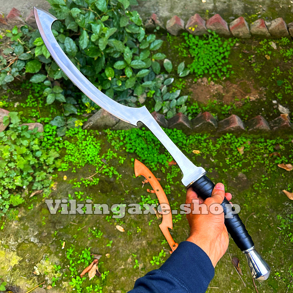 Khopesh Egyptian Sword | Steel Blade - Handle Leather Wrap With Leather Sheath