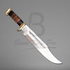 Crocodile Dundee Bowie Knife Sharped Blade Brass Pommel And Guard | Leather And Bull Horn Handle With Knife Sheath VK-223