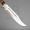 Crocodile Dundee Bowie Knife Sharped Blade Brass Pommel And Guard | Leather And Bull Horn Handle With Knife Sheath VK-223