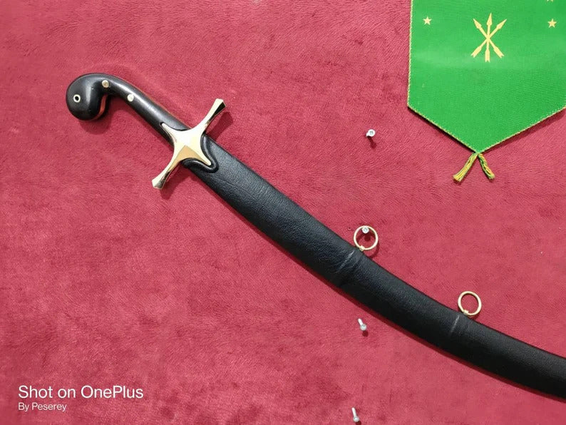 Custom Shamshir Sword Carbon Steel With Scabbard