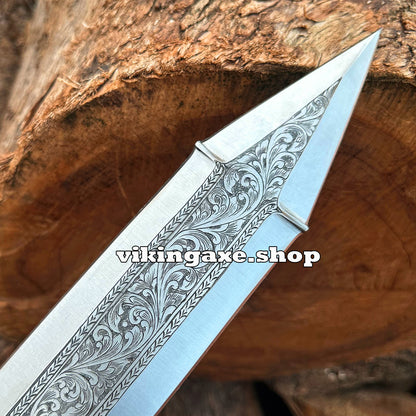 Master Sword | Roman Gladius Sword | Hand Engraved Sword With Leather Sheath