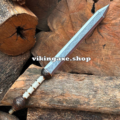 Master Sword | Roman Gladius Sword | Hand Engraved Sword With Leather Sheath