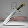 Hunting Knife Steel Blade Wood Handle Brass Guard And Pommel With Knife Sheath VK-211