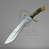 Hunting Knife Steel Blade Wood Handle Brass Guard And Pommel With Knife Sheath VK-211