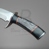 Hunting Bowie Knife Pro Stainless Steel Blade Bull Horn And Wood Handle Steel Guard With Knife Sheath VK-213