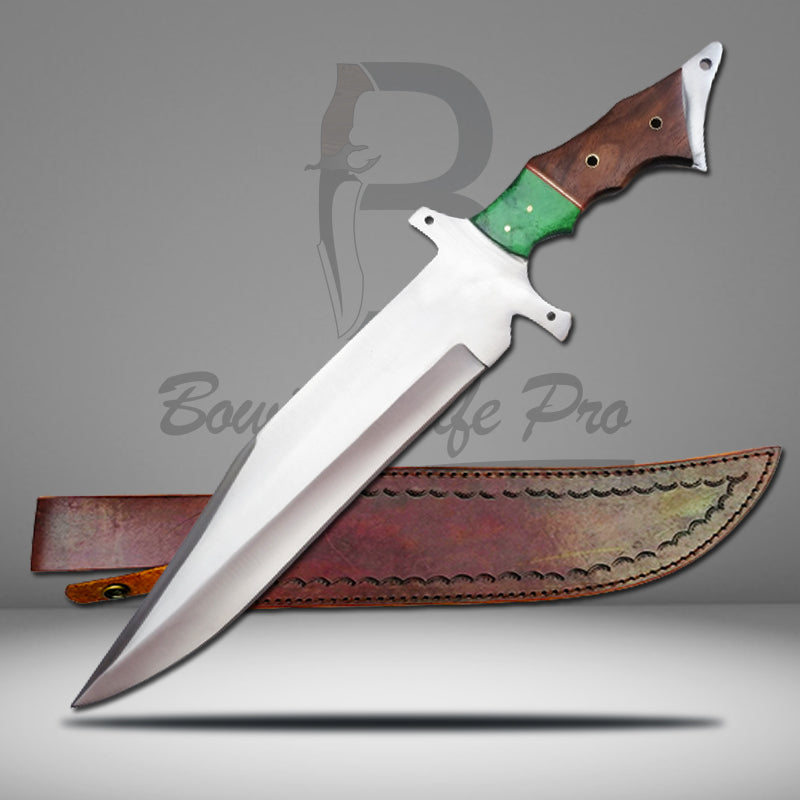 Custom Hunting Knife Full Tang Stainless Steel Blade Wood Handle With Knife Sheath VK-205