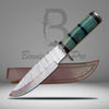 Hunting Knife Damascus Knife Bone Handle Damascus Steel Guard And Pommel With Knife Sheath VK-208