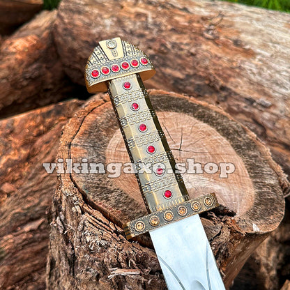 Handmade King Ragnar Lothbrok Sword Replica Viking Sword With Scabbard