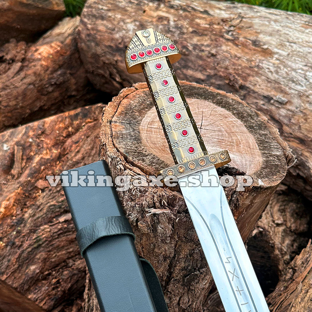 Handmade King Ragnar Lothbrok Sword Replica Viking Sword With Scabbard