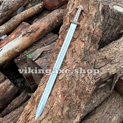 Handmade King Ragnar Lothbrok Sword Replica Viking Sword With Scabbard