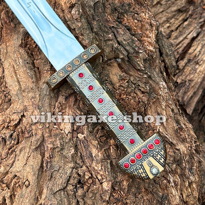 Handmade King Ragnar Lothbrok Sword Replica Viking Sword With Scabbard