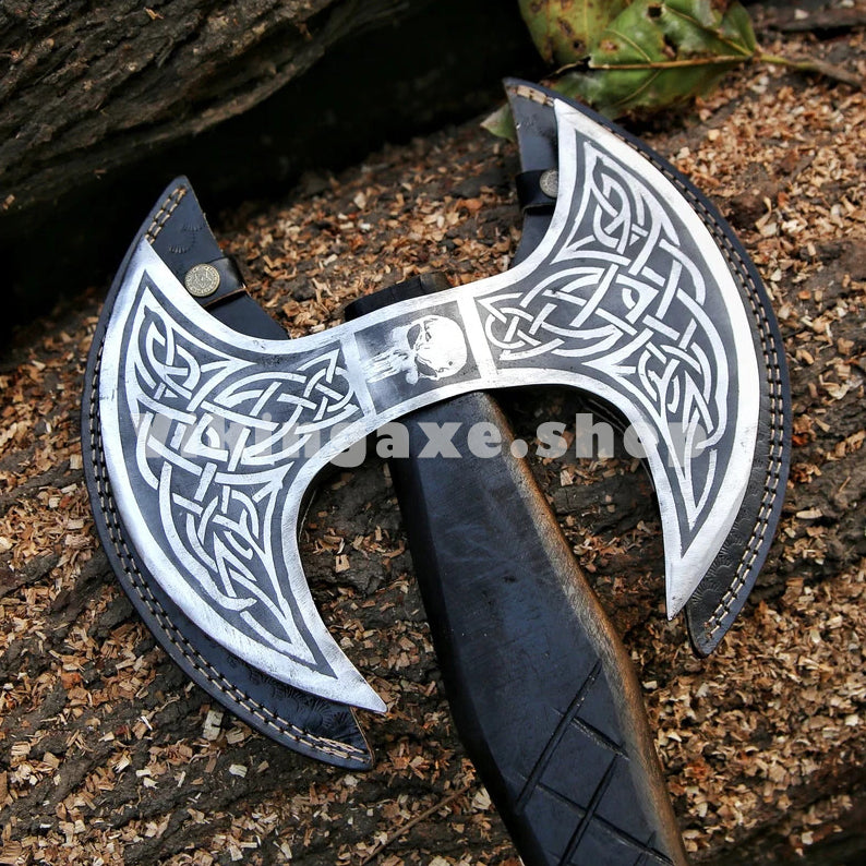 Viking Axe Double Head | Medieval Warrior Axe VK-061