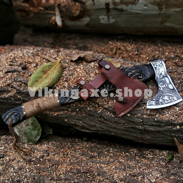 Handmade Viking Axe | Engraved Handle VK-065