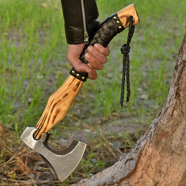 Carbon Steel Viking Battle Axe VK011 Authentic Throwing Axes