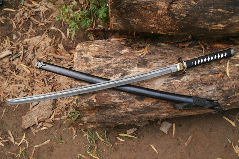 Damascus Steel Viking Katana Sword With Scabbard VS-008