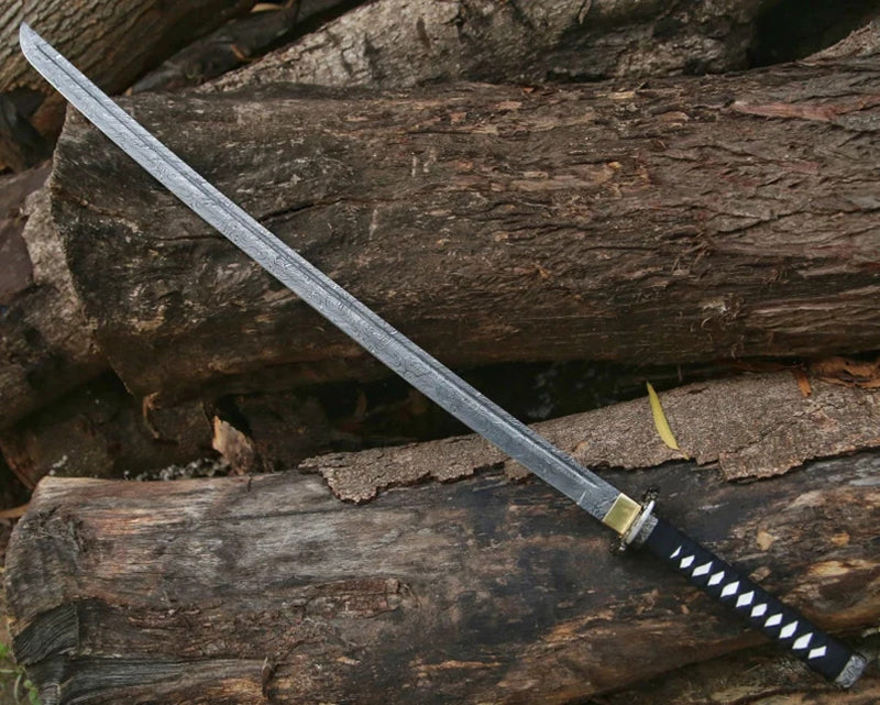 Damascus Steel Viking Katana Sword With Scabbard VS-008