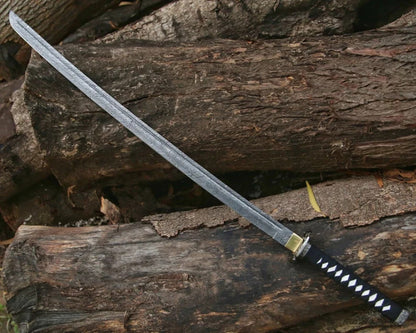 Damascus Steel Viking Katana Sword With Scabbard VS-008